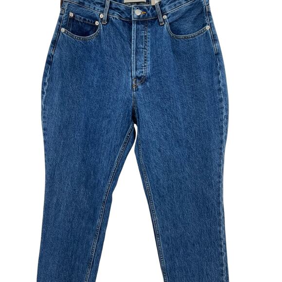 Everlane The Curvy‎ 90s Cheeky Straight Jeans Rigid Wash Blue Size 30 Crop - Picture 5 of 16
